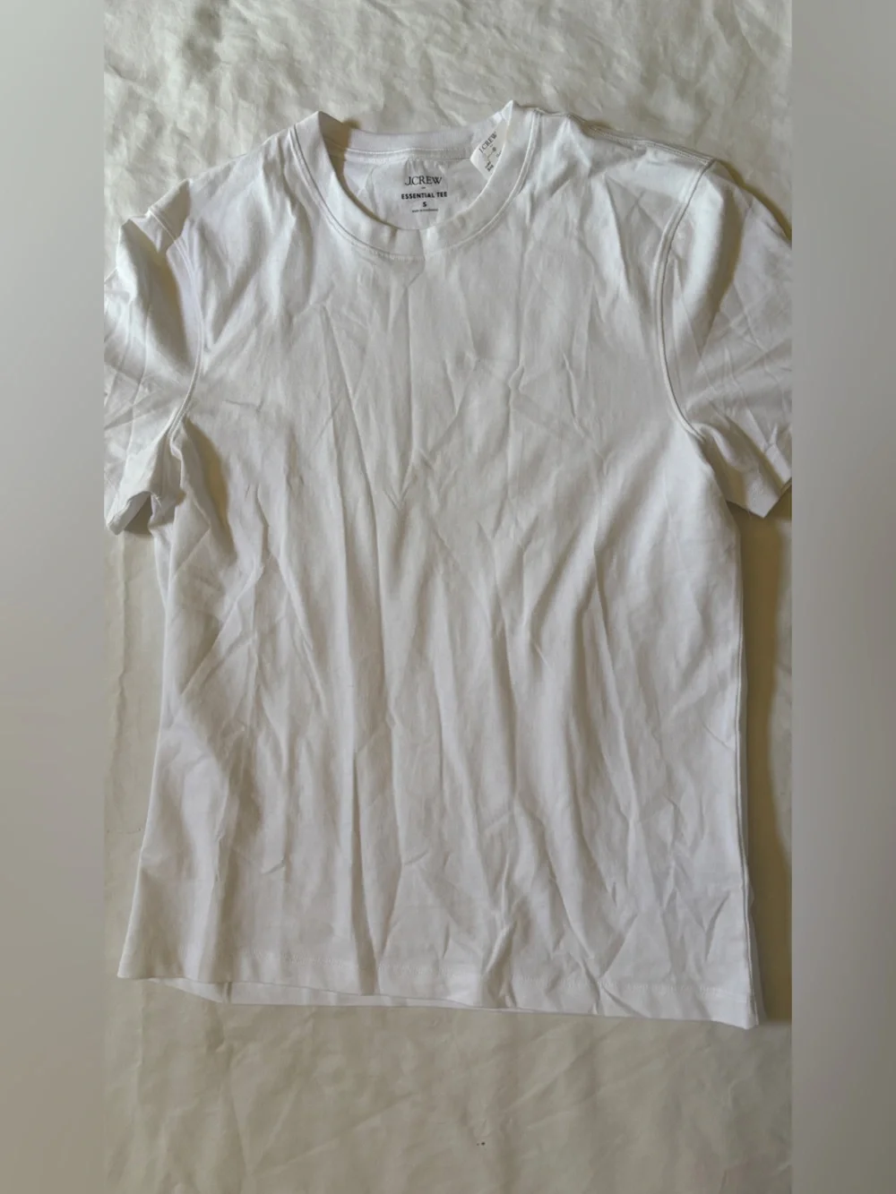 J.Crew Essential Tee White 100% Cotton Short Sleeve T-Shirt Size S